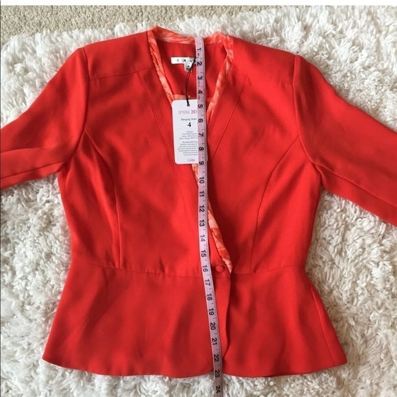 NWT Cabi Fall Jacket Orange Sz 4 Fully Lined - Picture 6 of 6